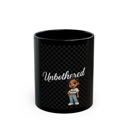 Unbothered Energy Black Mug (11oz, 15oz)